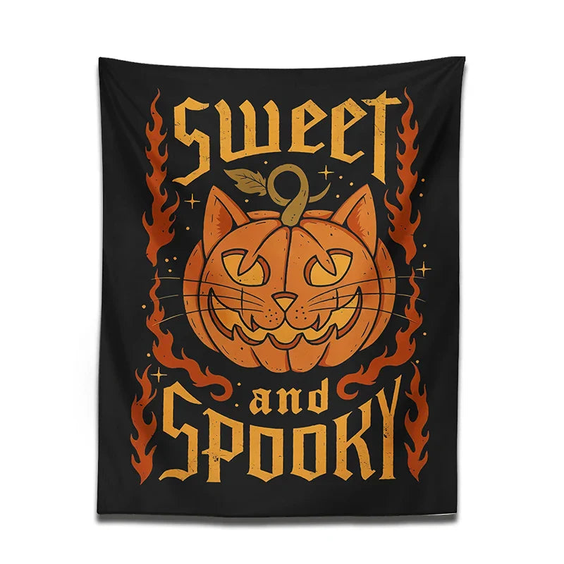 Decorbites™ Halloween-Katzen-Wandbehang für süße und gruselige Heimdekoration