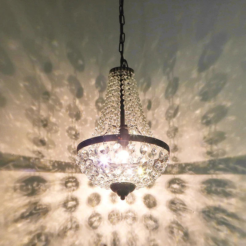 DecorBites™ Iron Art Crystal Chandelier for Dining Room and Bedroom
