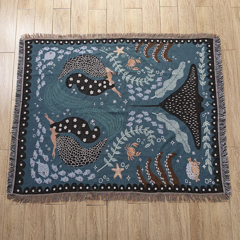 Decorbites™ Gestrickte Gobelin-Sofadecke - Leicht luxuriöse Dekorationsdecke für das Wohnzimmer, Nickerchen-Bettüberwurf, Picknick, Campingmatte