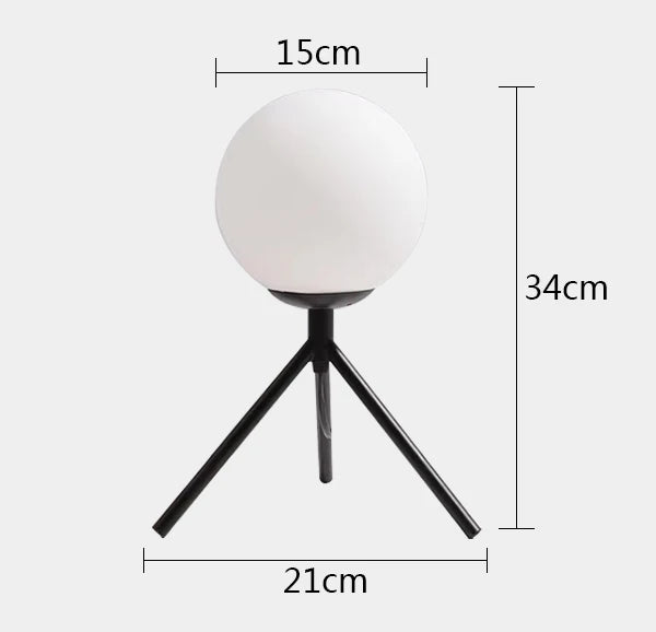 DecorBites™ Glass Ball Table Lamp: Modern Nordic LED Desk Light