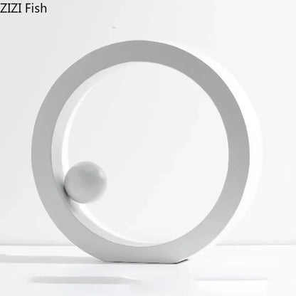 Decorbites™ Geometrische Kreis-Schreibtisch-Dekoration Minimalistisches Modernes Abstraktes Kunstästhetisches Dekor