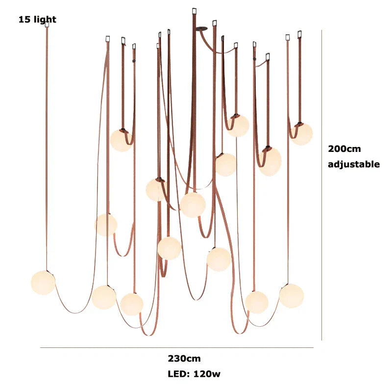 DecorBites™ Glass Ball Pendant Lamp for Loft Living Dining Room, LED Lighting
