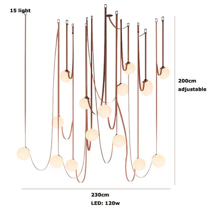 DecorBites™ Glass Ball Pendant Lamp for Loft Living Dining Room, LED Lighting