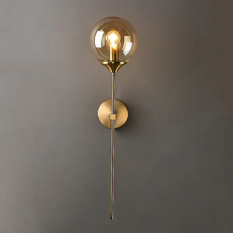 Decorbites™ Goldene Glasball-Wandleuchte: Moderne nordische Metallbeleuchtung für das Wohnzimmer
