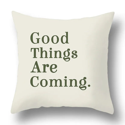 DecorBites™ Green Plants Geometric Print Pillow Cover - Home Sofa Cushion Cover
