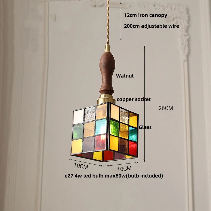 Decorbites™ Glas-LED-Hängeleuchte im Tiffany-Stil, handgenäht, für Esszimmerbeleuchtung