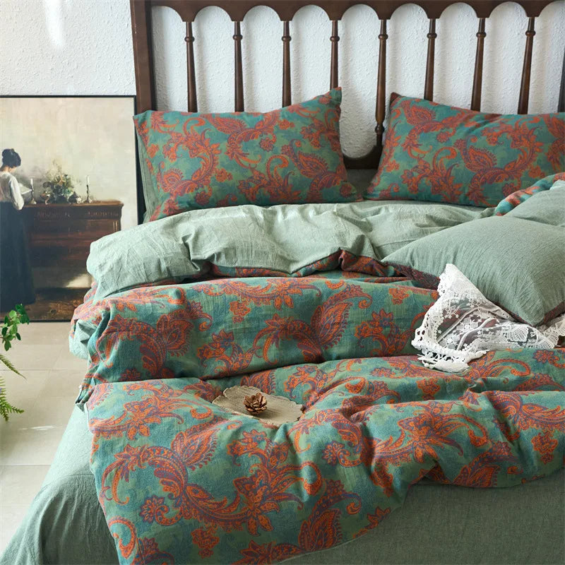 DecorBites™ Cotton Jacquard Bedding Sets Vintage Quilt Set for All Seasons