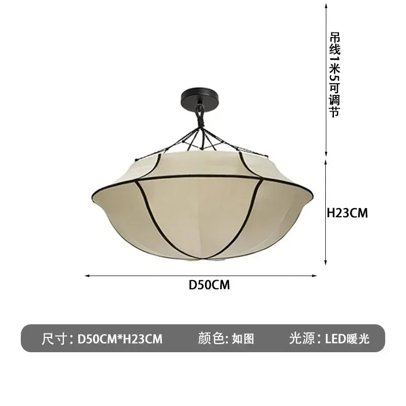 Chrome Umbrella Pendant Lamp
