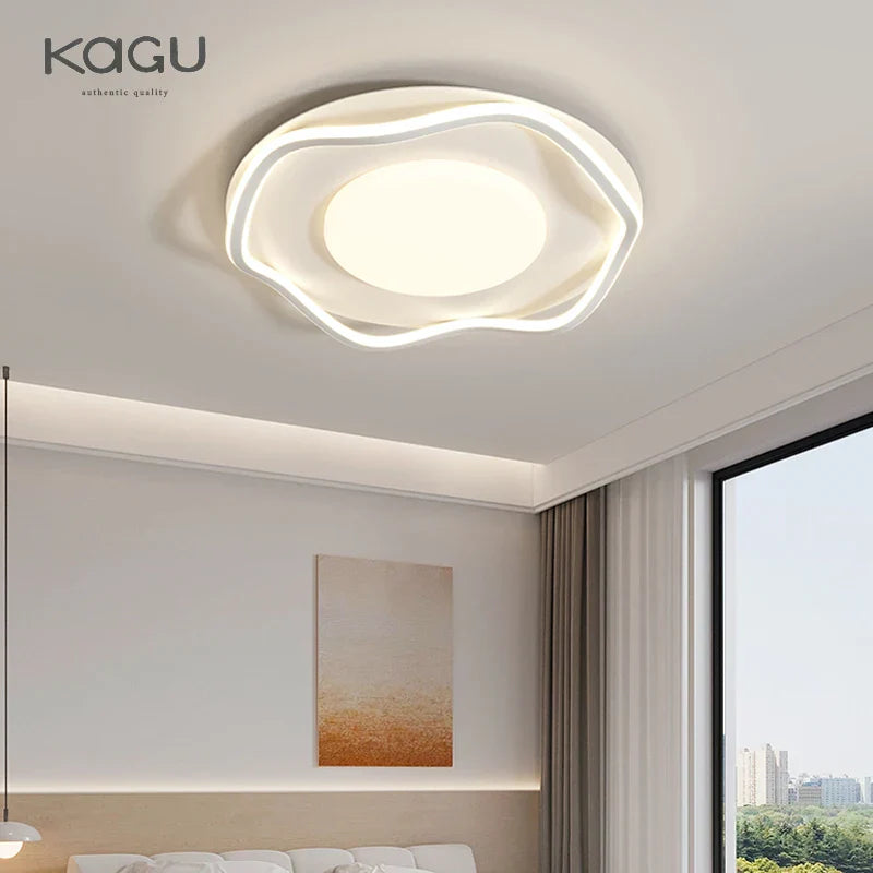 White Minimalist Ceiling Light 50cm Dimmable