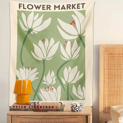 DecorBites™ Dreamy Flower Tapestry Wall Hanging for Bedroom Dorm Decor