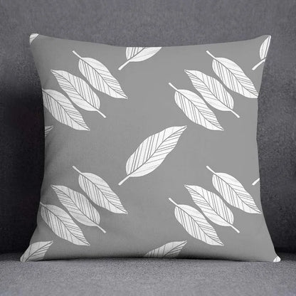 DecorBites™ Geometric Floral Print Lumbar Pillow Case 45X45cm Sofa Cushion Cover