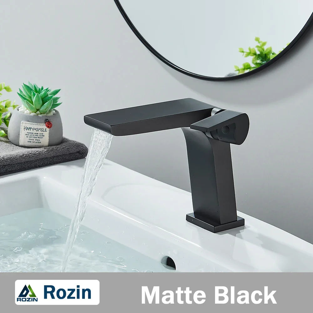 Decorbites™ Gun-Grau Beckenarmatur: Moderne deckenmontierte Spülarmatur für luxuriöse Badezimmer