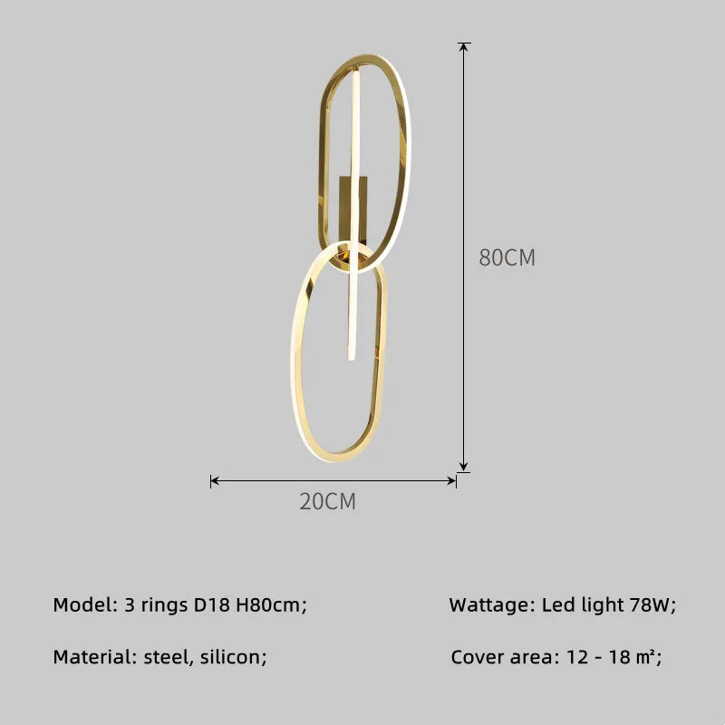Decorbites™ Gold LED Wandarmatur dimmbare Beleuchtung polierter Stahl moderne Leuchten