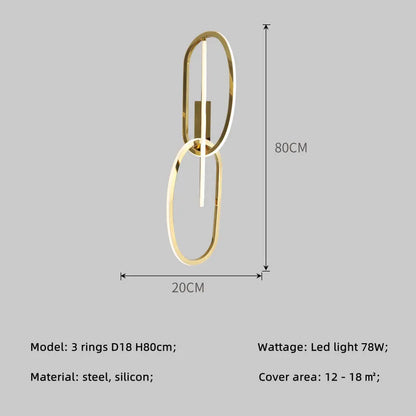 Decorbites™ Gold LED Wandarmatur dimmbare Beleuchtung polierter Stahl moderne Leuchten