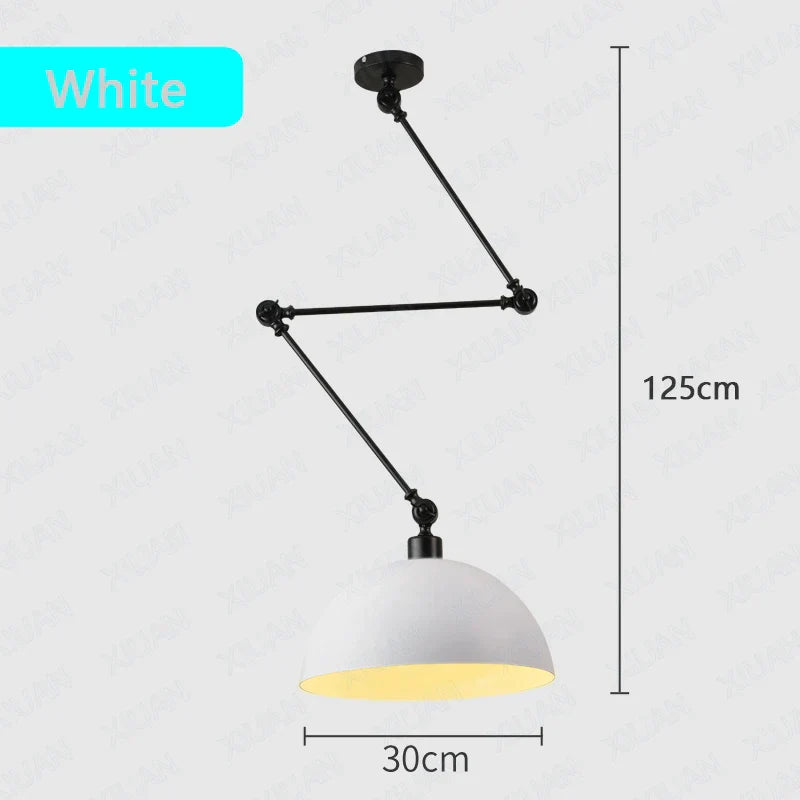 DecorBites™ Adjustable Long Arm Pendant Light for Living Room Bedroom Dining Room