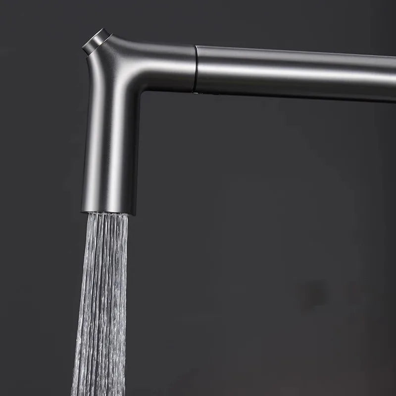 DecorBites™ Black 3 Way Kitchen Faucet with Water Filter, Deck Mounted Brass Sink Mixer