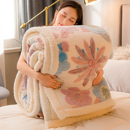 DecorBites™ Double-Sided Fleece Wool Blanket