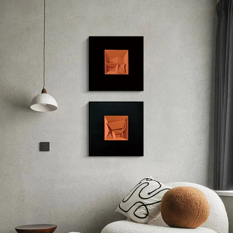 Decorbites™ Abstrakte Geometrische Wanddekoration Quadratisches Wandbild Raumaccessoires