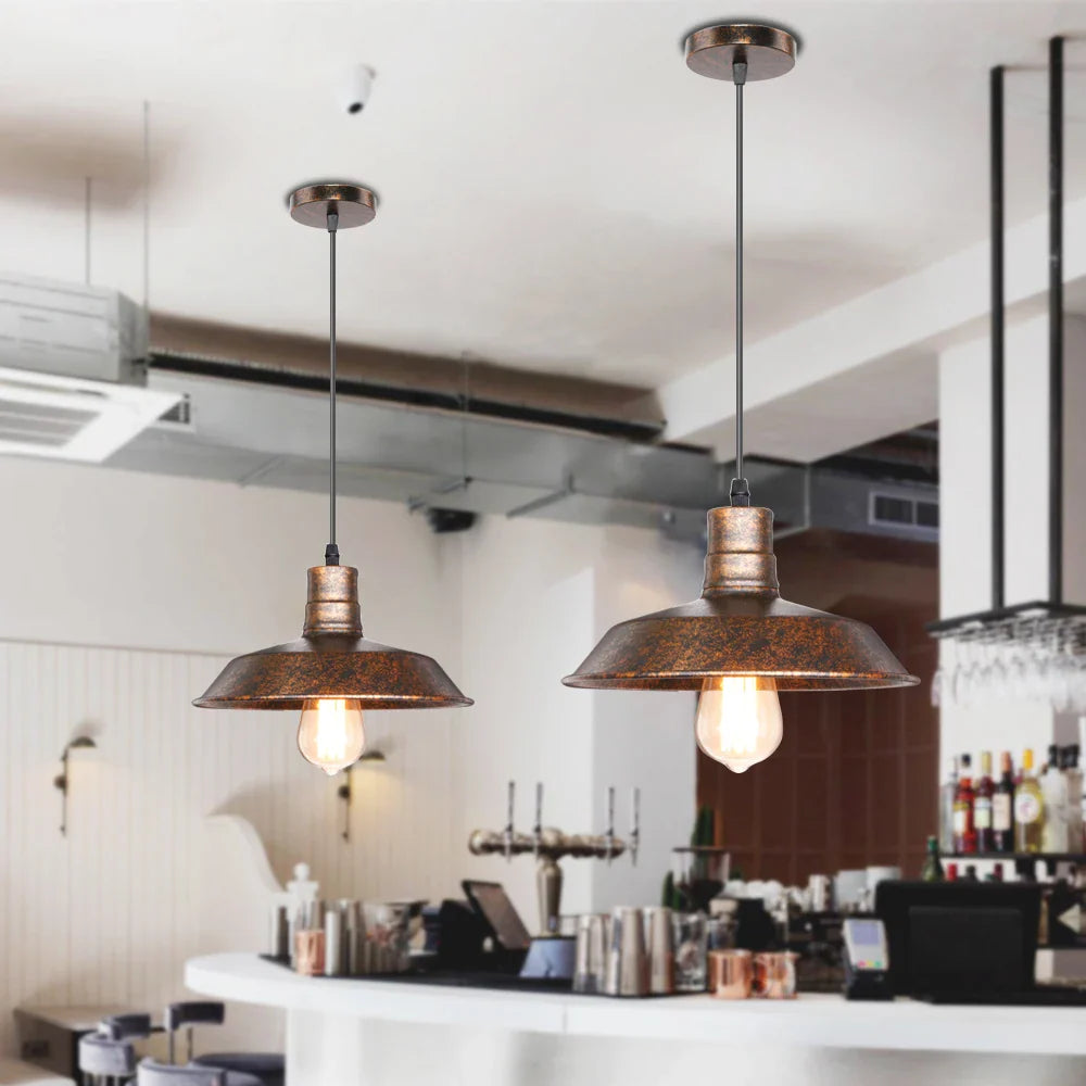 Industrial Vintage Black Iron Pendant Light