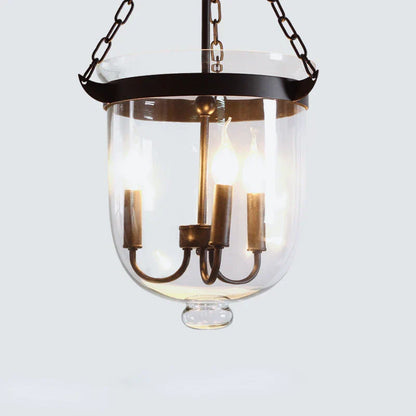 Decorbites™ Glas-Eimer-Hängeleuchte Retro Esszimmer Flur Schwarz/Rost LED-Leuchte