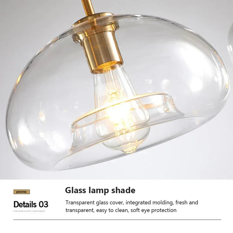 Decorbites™ Industrielles Loft-Glas-Hängeleuchte für Küchen- und Restaurantdekoration
