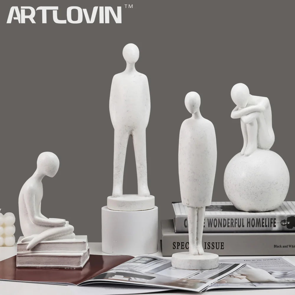 Decorbites™ Abstrakte Menschen Harz-Statuen-Set für moderne Heimdekoration