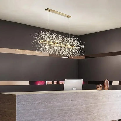 Decorbites™ Löwenzahn-Kristall-Deckenleuchte Kronleuchter für Schlafzimmer Esszimmer Kücheninsel