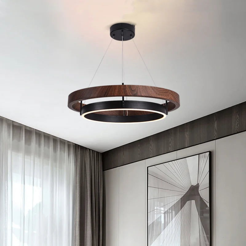 Decorbites™ Doppelt kreisförmige LED-Kronleuchter für Esszimmer, Schlafzimmer, Wohnzimmer – Moderner nordischer Stil
