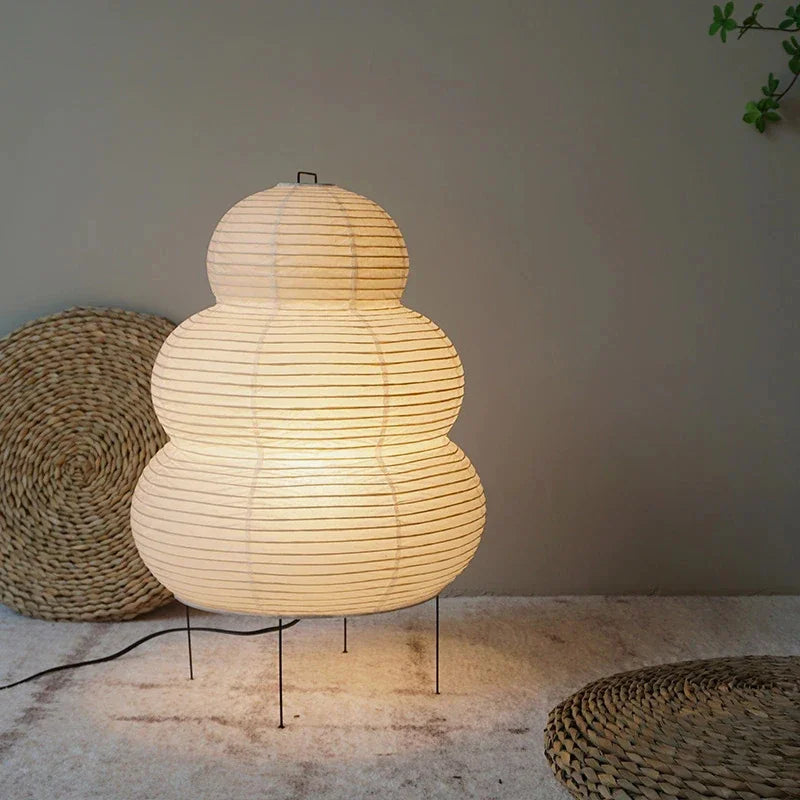 Decorbites™ Japanischer Stil Reispapier-Schreibtischlampe für Heimdekoration, E27-Beleuchtung für Schlafzimmer & Arbeitszimmer