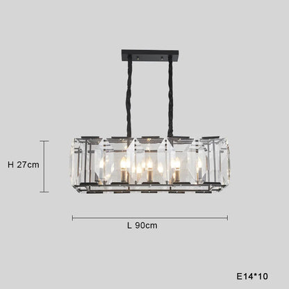 DecorBites™ Black Crystal Pendant Chandelier for Home Decor Luxe Lighting