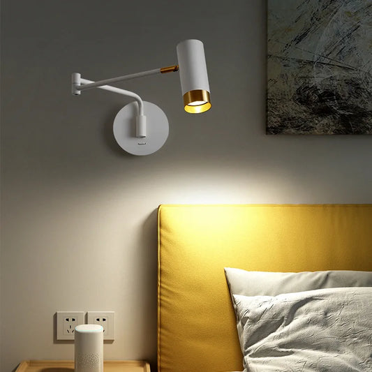Decorbites™ verstellbare LED-Schaukelarm-Wandleuchte nordische Wandlampe Nachttischlampe