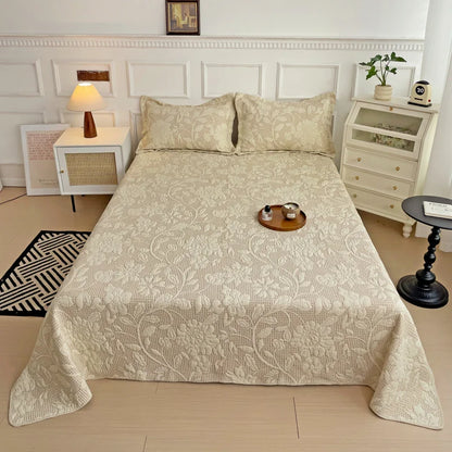 DecorBites™ Cotton Quilted Embroidered Bedspread Set