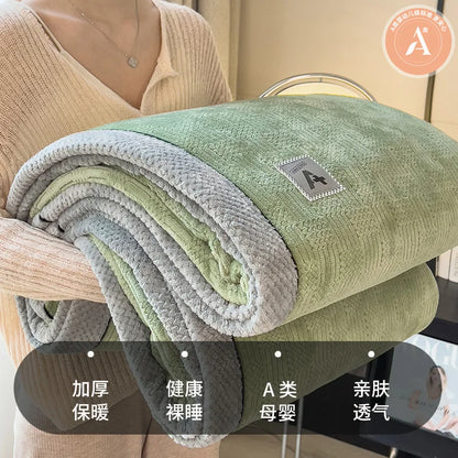 Decorbites™ Kuschelweiches Baumwoll-Samt-Plüschdecke: Luxuriös weich und warm leichte Decke