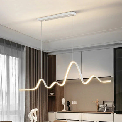 Decorbites™ LED-Aluminium-Kronleuchter Moderne Wellenlinie Kücheninsel-Hängeleuchte