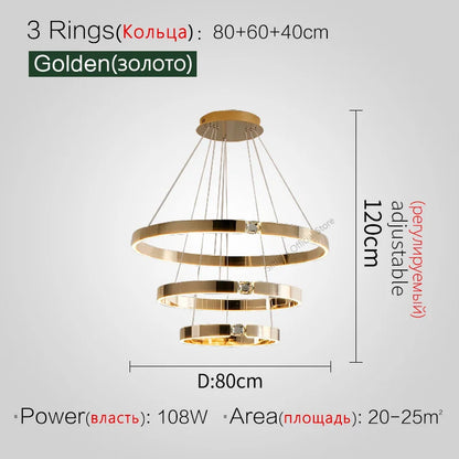 Decorbites™ Diamantring-Lüster | Nordischer Kristall-Schlaf- und Wohnzimmer-Luxusleuchte