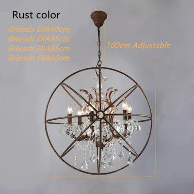 Decorbites™ Kristall-Erdvogelkäfig-Kronleuchter: Vintage-Industrial-LED-Kerzenlicht für Kirche und Loft