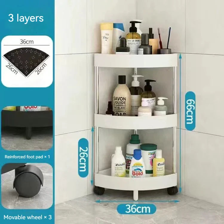 DecorBites™ 5-Tier Rolling Cart Storage Rack for Kitchen & Bathroom Organizing