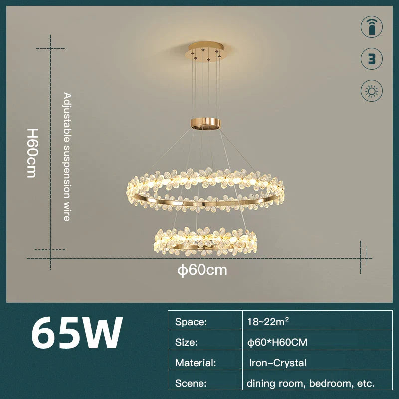 Decorbites™ Kristallring-LED-Kronleuchter: Moderner Luxus-Hängeleuchter für die Einrichtung des Zuhauses