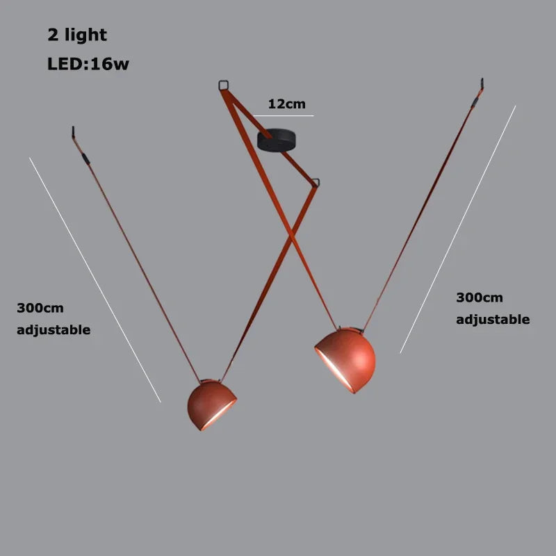 DecorBites™ LED Belt Chandelier Pendant Light for Dimmable Indoor Lighting in Living Room