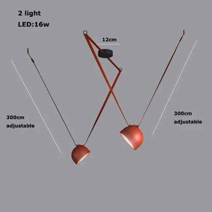 DecorBites™ LED Belt Chandelier Pendant Light for Dimmable Indoor Lighting in Living Room