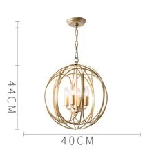 Decorbites™ Gold Globen-Hängelampe für Wohnzimmer & Esszimmer