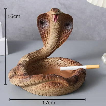 DecorBites™ Cobra Ashtray Resin Crafts: Stylish Smoking Accessories for Home and Office
