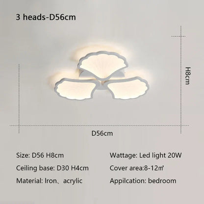 Decorbites™ Ginkgo Biloba LED-Deckenleuchte dimmbar minimalistisch modernes Innenleuchtenarmatur