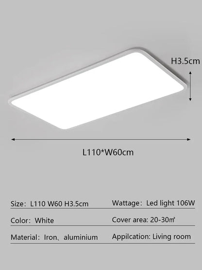 Decorbites™ LED-Deckenleuchte: Modernes minimalistisches rechteckiges Design für Wohnzimmer, Schlafzimmer, Innenbeleuchtung