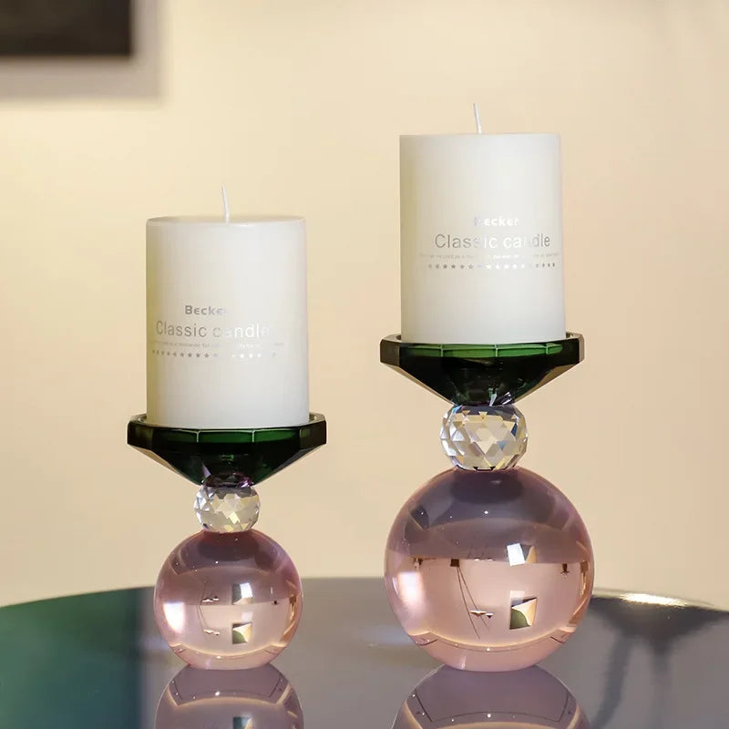 Decorbites™ Kristallkerzenhalter: Elegantes Tisch-Dekorationsstück für romantische Anlässe & Heimdekoration