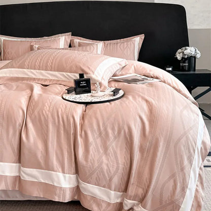 DecorBites™ Cotton Jacquard Duvet Cover Set for Queen Double Bed - High End & Cozy