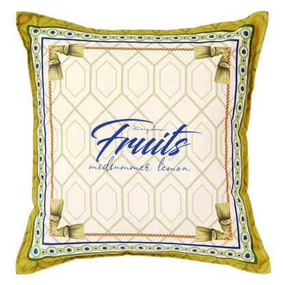 Decorbites™ Zitronen-Print Chenille Kissenbezug 45x45 cm - Wasserdicht Nordisches DekorCase
