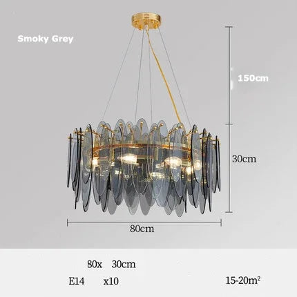 Decorbites™ Gold LED Glas-Lüster für Esszimmer Wohnzimmer Schlafzimmer_Hauptschlüsselwort: Pendelleuchten