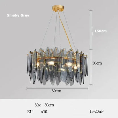 Decorbites™ Gold LED Glas-Lüster für Esszimmer Wohnzimmer Schlafzimmer_Hauptschlüsselwort: Pendelleuchten