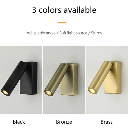 DecorBites™ Adjustable Angle LED Wall Lamp for Bedside Reading & Bedroom Ambiance
